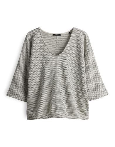 OPUS Damen Kurzarmshirt | SUSINE Batwing Fit in Strickoptik Black, 40 von OPUS