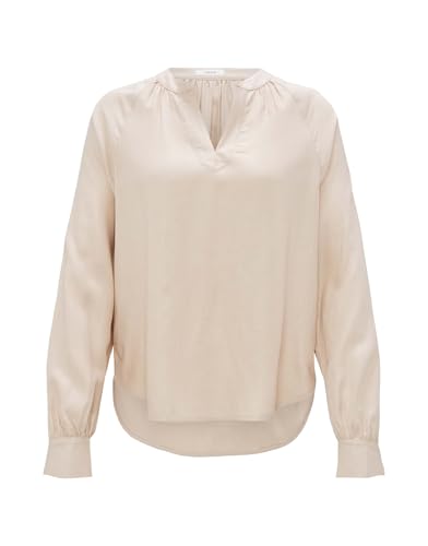 OPUS Damen Langarmbluse | Bluse FELIA Loose aus Viskose Mix Soft Oat, 34 von OPUS