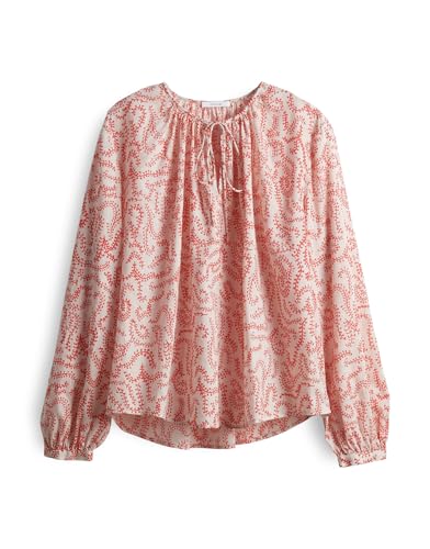 OPUS Damen Langarmbluse | Bluse FISANNA Loose aus Leichter Baumwolle Sweet red, 40 von OPUS