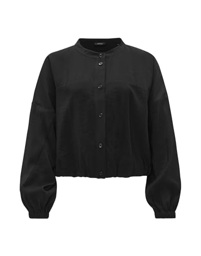OPUS Damen Langarmbluse | Blusenjacke FELONO Loose aus Modal Mix Black, 40 von OPUS