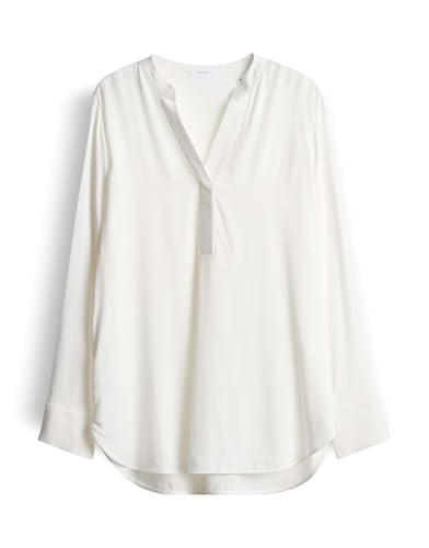 OPUS Damen Langarmbluse | FARGI Loose Longbluse aus fließender Viskose Milk, 44 von OPUS