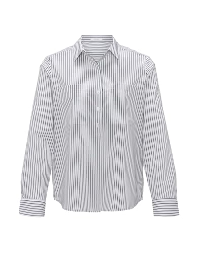 OPUS Damen Langarmbluse | Hemdbluse FANILE Regular aus Tencel™ by Lenzing Mix Coal Blue, 38 von OPUS