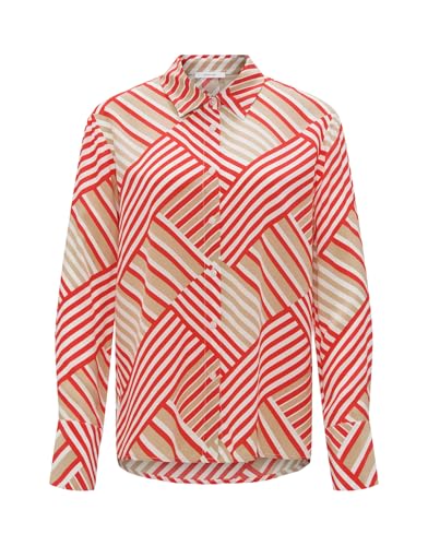 OPUS Damen Langarmbluse | Hemdbluse FILONA Regular aus fließender Viskose Sweet red, 38 von OPUS