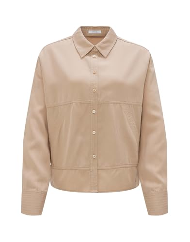 OPUS Damen Langarmbluse | Hemdbluse FJURI Regular aus Lyocell Soft Oat, 42 von OPUS