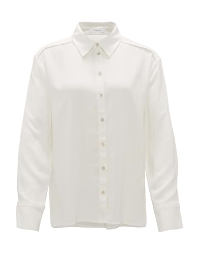 OPUS Damen Langarmbluse | Hemdbluse FUHLA Loose aus weichem Viskose Mix Milk, 42 von OPUS