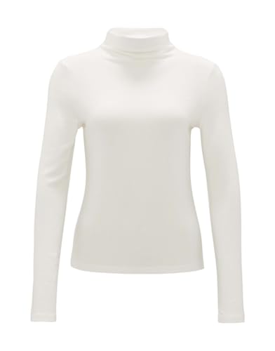 OPUS Damen Langarmshirt | Longsleeve SASEMIN Slim aus weichem Feinstrick Milk, 42 von OPUS