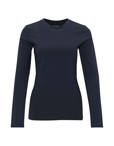 OPUS Damen Langarmshirt | SMILLA Slim Longsleeve aus Jersey Coal Blue, 44 von OPUS