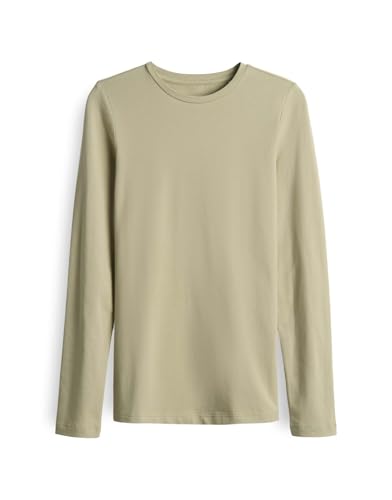 OPUS Damen Langarmshirt | SMILLA Slim Longsleeve aus Jersey Soft Matcha, 38 von OPUS