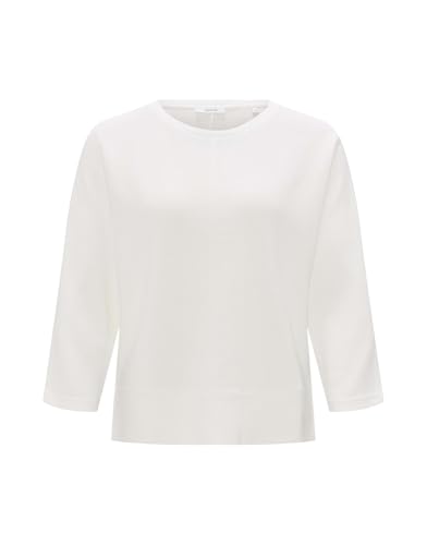 OPUS Damen Langarmshirt | Shirt SINNI aus Strukturiertem Jersey Milk, 40 von OPUS