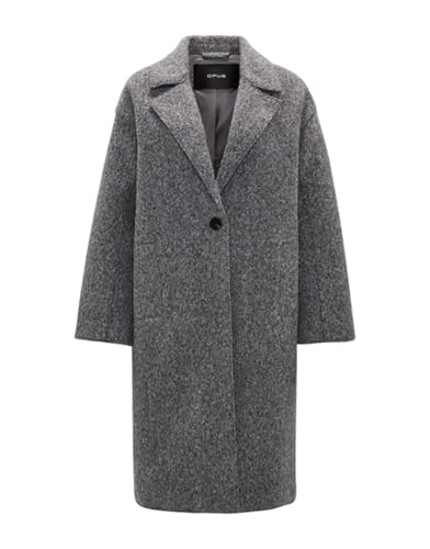 OPUS Damen Mantel | Mantel Hannie Oversize in Boulcé Optik Easy Grey, 40 von OPUS