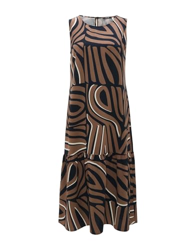 OPUS Damen Midikleid | Midikleid WICY Oasis A-Linie aus ECOVERO™ Viskose Coal Blue, 38 von OPUS