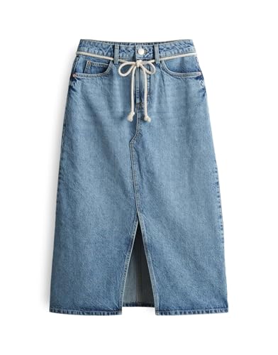 OPUS Damen Midirock | Jeansrock RINSO Casual aus BCI Cotton mid Provence Blue, 40 von OPUS