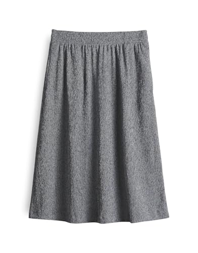 OPUS Damen Midirock | Midirock ROPANI Crinkle A-Linie mit Crinkle Effekt Coal Blue, 36 von OPUS