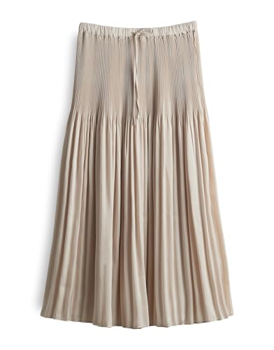 OPUS Damen Midirock | Plisseerock RIBANE French A-Linie mit Komfortbund Natural Glaze, 40 von OPUS