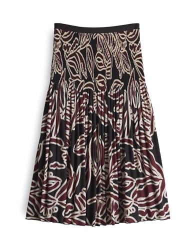 OPUS Damen Midirock | Plisseerock RIBANE Tropical mit Komfortbund Cassis, 34 von OPUS