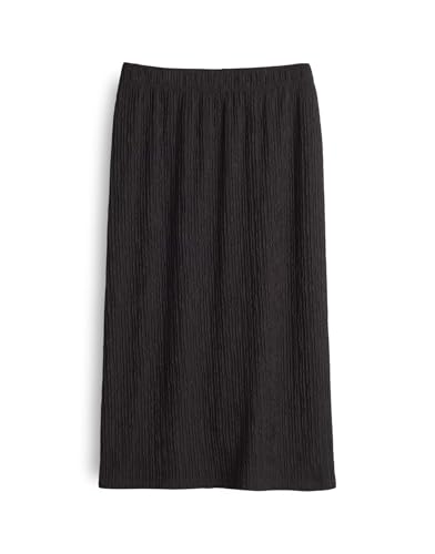 OPUS Damen Midirock | RILASA Structured Bleistiftrock in Crinkle Struktur Midnight Brown, 40 von OPUS