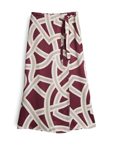 OPUS Damen Midirock | ROBALI Lane Wickelrock mit Knotendetail Cassis, 40 von OPUS