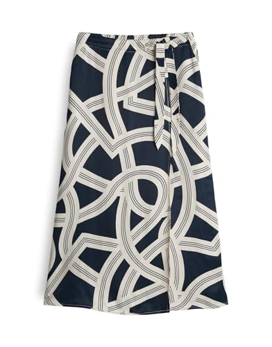 OPUS Damen Midirock | ROBALI Lane Wickelrock mit Knotendetail Coal Blue, 42 von OPUS