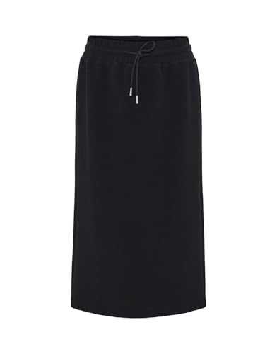 OPUS Damen Midirock | Strukturierter Midirock RIMANTI Dynamic Slim mit Stretch Black, 40 von OPUS