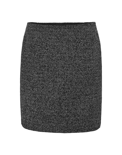 OPUS Damen Minirock | Minirock Ravenna Spotted Slim mit Glitzer Details Black, 34 von OPUS