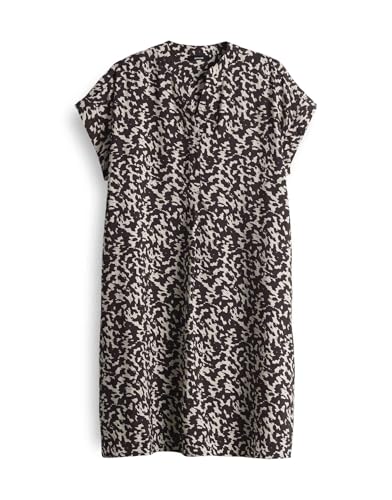 OPUS Damen Minikleid | Hemdblusenkleid WULARA Shadow aus Modalmix Midnight Brown, 34 von OPUS