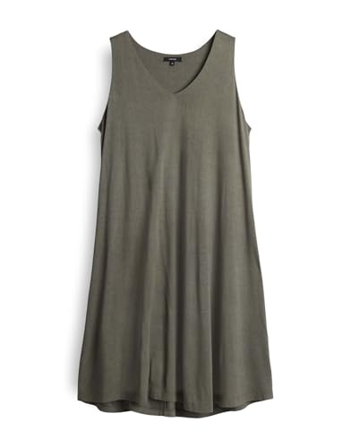 OPUS Damen Minikleid | Kleid WINGA A-Linie aus Reiner Viskose Olive Leaf, 36 von OPUS