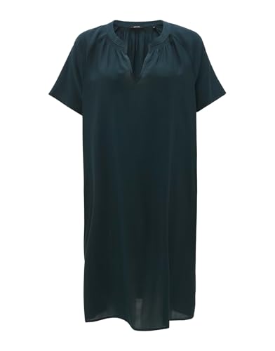 OPUS Damen Minikleid | Tunikakleid WASMARA Regular aus ECOVERO™ Viskose Emerald, 36 von OPUS