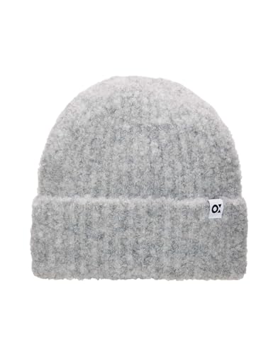 OPUS Damen Mütze | Strickmütze ACURLY CAP mit Wolle hazy fog melange, 0 von OPUS