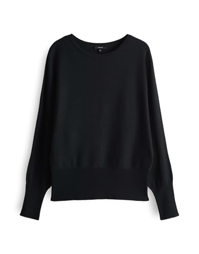 OPUS Damen Pullover | Feinstrickpullover PAUTLETA Batwing Fit aus Lyocell Mix Black, 42 von OPUS