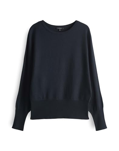 OPUS Damen Pullover | Feinstrickpullover PAUTLETA Batwing Fit aus Lyocell Mix Coal Blue, 40 von OPUS