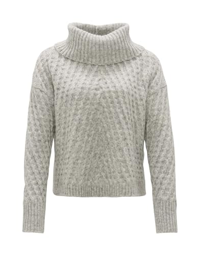 OPUS Damen Pullover | Grobstrickpullover PLINEA Regular mit Wolle Hazy Fog Melange, 44 von OPUS