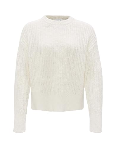 OPUS Damen Pullover | Grobstrickpullover POLUM Regular aus Baumwolle Milk, 38 von OPUS
