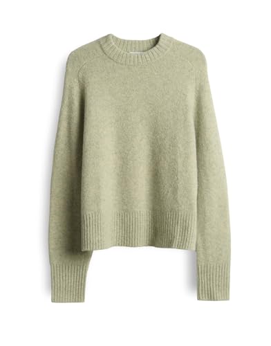 OPUS Damen Pullover | PASSY Loose Strickpullover aus Alpaka Wollmix Soft Matcha, 40 von OPUS