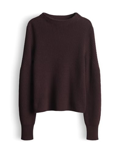 OPUS Damen Pullover | PONTELLE Regular Strickpullover aus nachhaltigem BCI Cotton Dark Grape, 44 von OPUS
