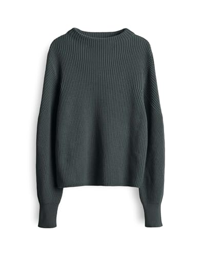 OPUS Damen Pullover | PONTELLE Regular Strickpullover aus nachhaltigem BCI Cotton deep Pine, 44 von OPUS