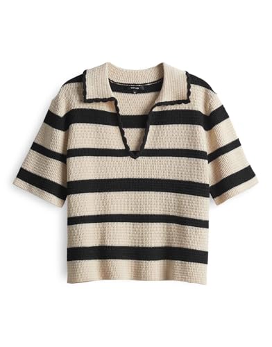 OPUS Damen Pullover | Poloshirt PERTINY Regular aus Baumwoll Mix Black, 34 von OPUS