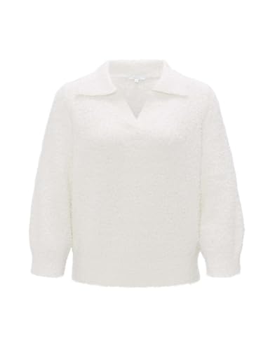 OPUS Damen Pullover | Pullover PORASI Regular mit gekräuselter Textur Milk, 38 von OPUS