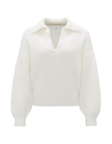 OPUS Damen Pullover | Pullover POSSON Loose mit Flauschiger Textur Milk, 42 von OPUS