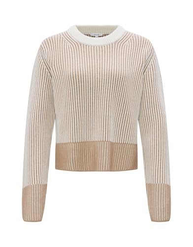 OPUS Damen Pullover | Strickpullover PAGULA Loose aus Baumwoll Mix Soft Oat, 34 von OPUS