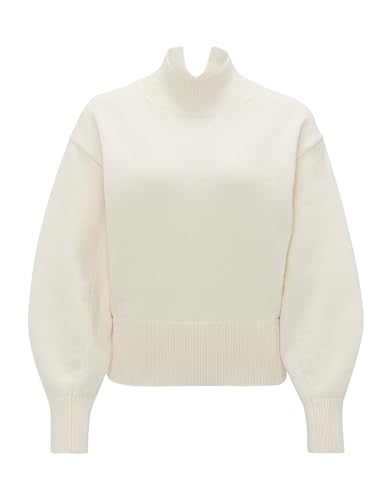 OPUS Damen Pullover | Strickpullover PANDINI Regular aus Woll Mix Soft Cream, 42 von OPUS