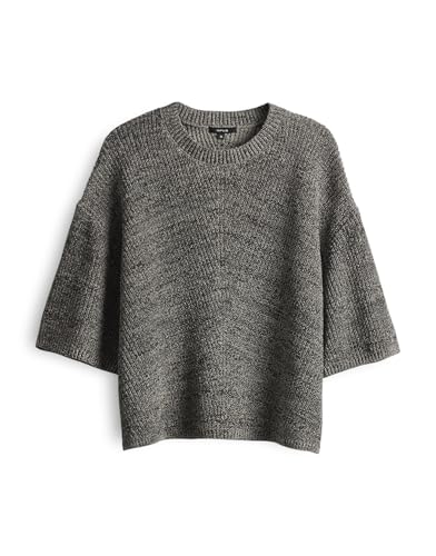 OPUS Damen Pullover | Strickpullover PAUDIE Loose mit Schimmer Effekt Black, 38 von OPUS