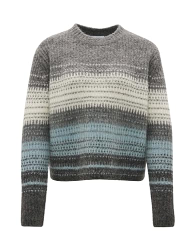 OPUS Damen Pullover | Strickpullover PRADETA Boxy Fit mit Alpaka Glacier Blue, 40 von OPUS