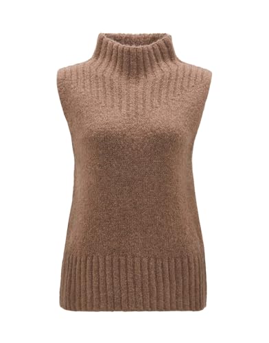 OPUS Damen Pullunder | Grobstrickpullunder POGETI Regular mit Wolle Cocoa, 36 von OPUS