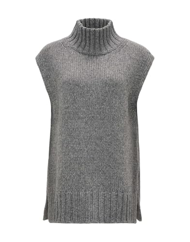OPUS Damen Pullunder | Long Pullunder PUSEFA Regular mit Woll-Anteil Easy Grey, L von OPUS