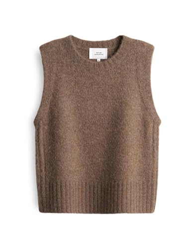 OPUS Damen Pullunder | PUCKU Regular Strickpullunder mit Wollanteil Cocoa, 36 von OPUS