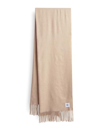 OPUS Damen Schal | Kuscheliges Dreieckstuch AWARO mit Fransen macadamia, 0 von OPUS