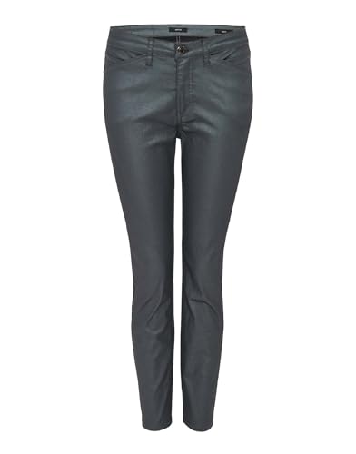 OPUS Damen Slim | Skinny Jeans Emily Classy Mid Rise mit Coating Graphite Glaze, 38 L28 von OPUS