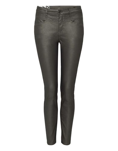 OPUS Damen Slim | Slim Jeans Evita Remix Mid Rise mit Coating Graphite Glaze, 36 L28 von OPUS