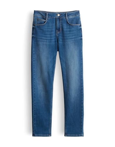 OPUS Damen Straight | Elana Straight Jeans aus BCI Cotton Mix Mid Rise Strong Blue, 44 L28 von OPUS