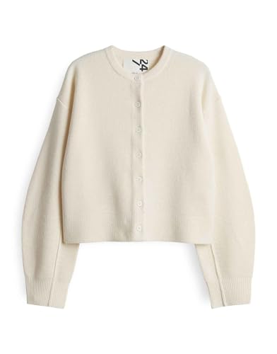 OPUS Damen Strickjacke | DAFILA Regular Cardigan in Milano-Strick Soft Cream, 40 von OPUS